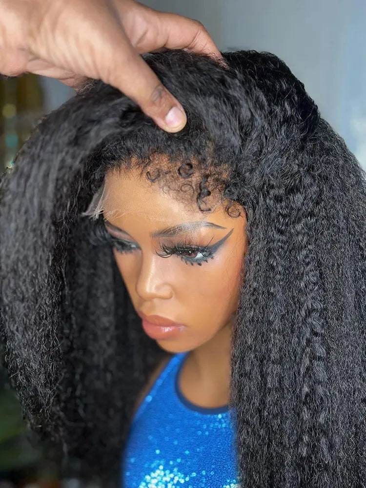 The Blowout Queen - 360 HD kinky Straight Human Hair Wig