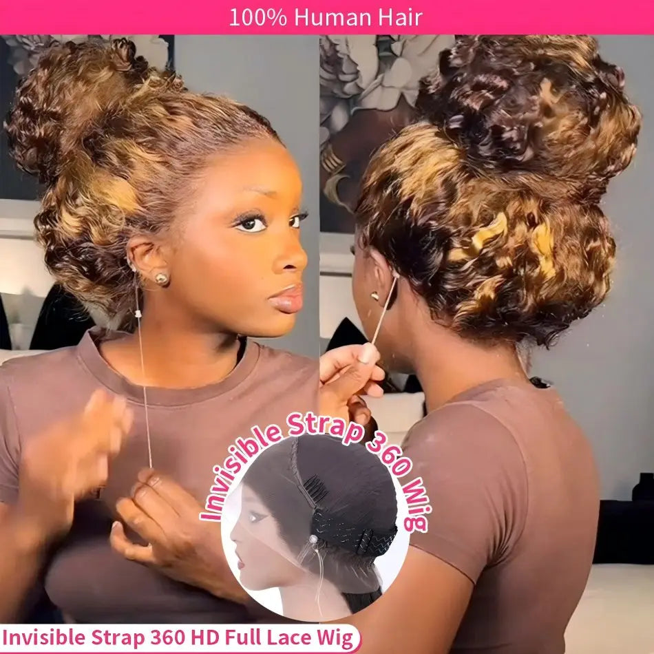 Caramel Cascade -  InvisiDraw™ 360 Deep Wave Wig