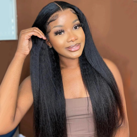 The Blowout Queen - 360 HD kinky Straight Human Hair Wig