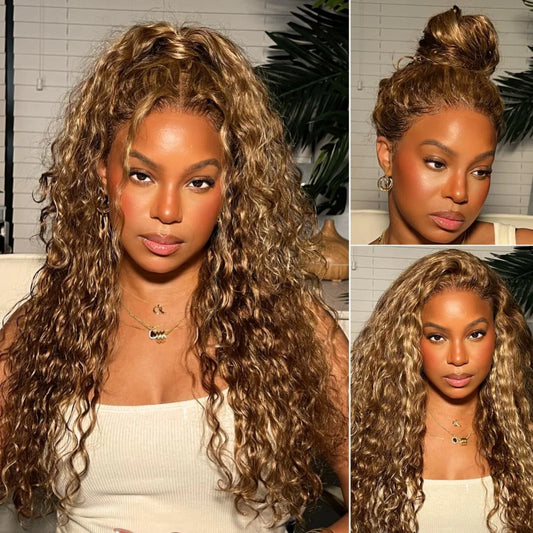 Caramel Cascade -  InvisiDraw™ 360 Deep Wave Wig